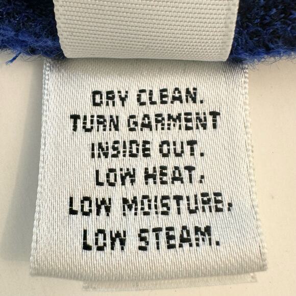 St. John Knit Tunic Royal Blue Black Window-Pane Wool Blend Sweater Size L - Picture 8 of 9